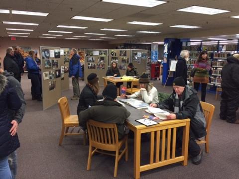 Groundhog Day Movie Memorabilia on display at the library