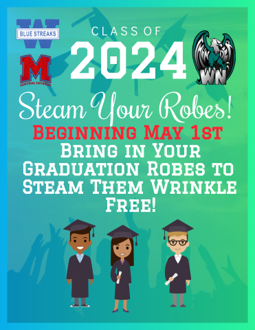 Graduation Gown Steam Station Event starting May 1