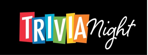 Colorful image that says trivia night.